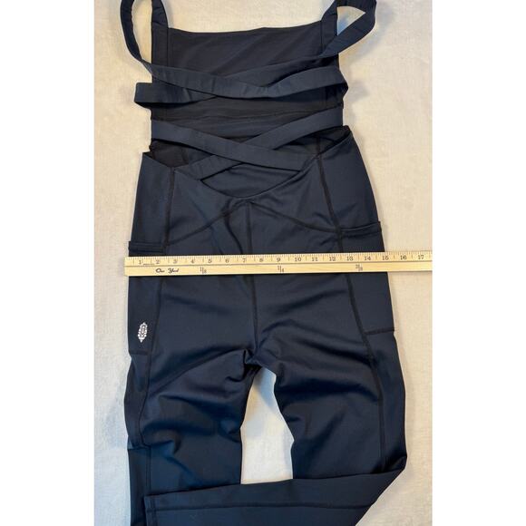 Free People FP Movement My High One Piece Bodysuit Jumpsuit Women Black Sz S - Picture 8 of 11